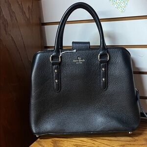 Kate Spade Black Pebbled Leather Satchel